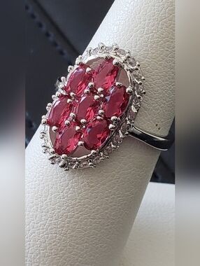 NEW 14k RUBY Stamped White Gold Ring, SZ 6.5, Absolutely Beautiful.